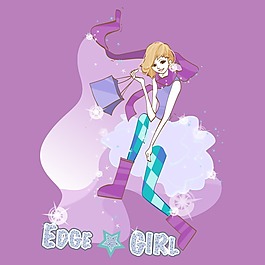 印花矢量圖 人物 女人 時尚女人 印燙結(jié)合 免費素材