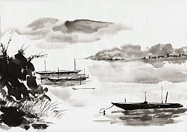 位圖 藝術(shù)效果 水墨畫(huà) 中國(guó)風(fēng) 自然景色 免費(fèi)素材