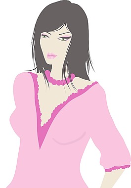 矢量卡通女孩