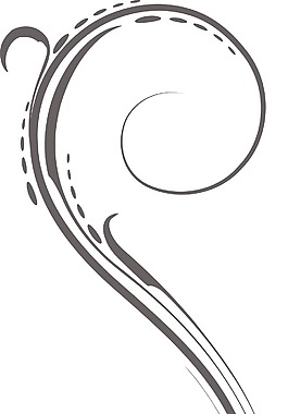 矢量花卉渦流