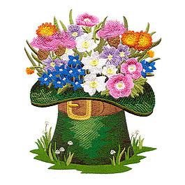 繡花 植物 花朵 生活元素 帽子 免費(fèi)素材