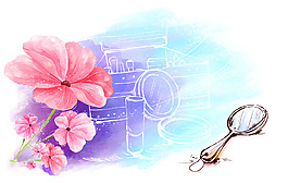 位圖 PSD 寫意花卉 高清 免費素材