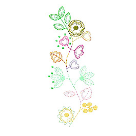 繡花 植物圖案 花朵 免費素材