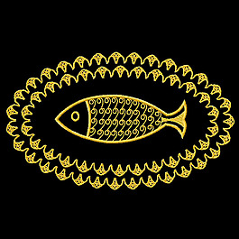 繡花 動物 魚 免費(fèi)素材
