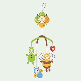 印花矢量圖 可愛(ài)卡通 卡通動(dòng)物 昆蟲(chóng) 蜜蜂 免費(fèi)素材