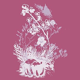 印花矢量圖 植物圖案 花朵 女裝 免費素材