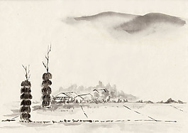 位圖 藝術(shù)效果 水墨畫(huà) 中國(guó)風(fēng) 自然景色 免費(fèi)素材