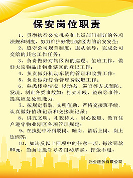 保安崗位職責