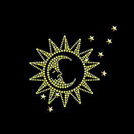 燙鉆 生活元素 太陽 星星 免費素材