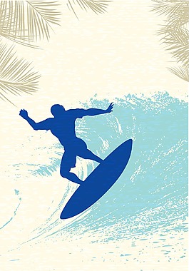 夏季背景矢量插畫