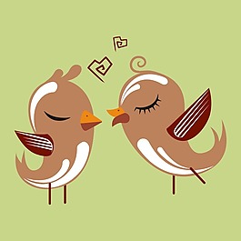 印花矢量圖 T恤圖案 動物圖案 鳥 幾何 免費素材