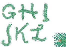 圣誕節(jié)的毛皮ABC向量