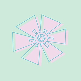 印花矢量圖 T恤圖案 植物 花朵 色彩 免費素材