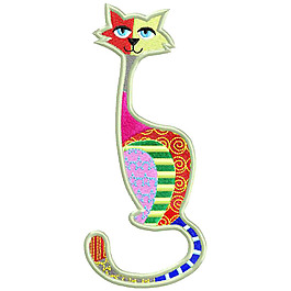 繡花 動物 貓 免費(fèi)素材