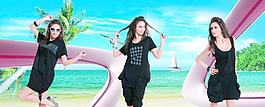 海邊的美女
