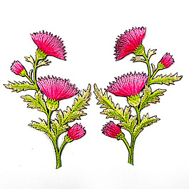 繡花 植物 花朵 免費素材