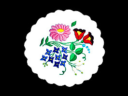 繡花 植物 花朵 花紋 免費(fèi)素材