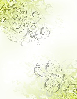 垃圾綠色花卉背景矢量插畫(huà)