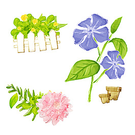 位圖 PSD 寫意花卉 高清 免費素材