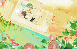 位圖 插畫(huà) 卡通插畫(huà) 人物 女孩 免費(fèi)素材