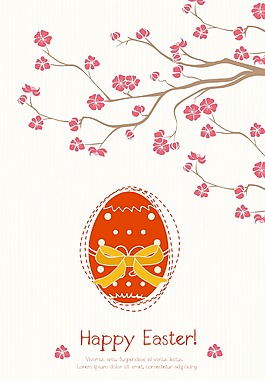復(fù)活節(jié)花卉矢量背景