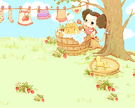 位圖 插畫 動畫插畫 動畫人物 可愛卡通 免費(fèi)素材