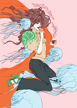 位圖 插畫 時尚插畫 人物插畫 插畫師 免費素材