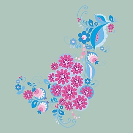 印花矢量圖 T恤圖案 植物 花朵 色彩 免費(fèi)素材