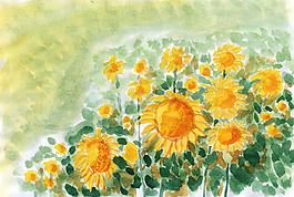 位圖 植物 寫意花卉 花朵 免費素材