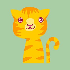 印花矢量圖 T恤圖案 動物 貓 色彩 免費素材