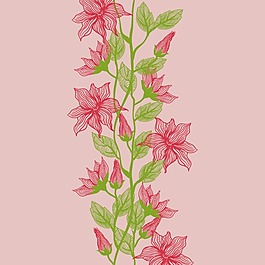 印花矢量圖 T恤圖案 植物 花朵 色彩 免費素材