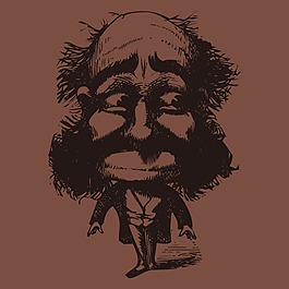 印花矢量圖 T恤圖案 卡通人物 男人 色彩 免費素材