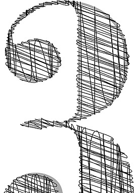 手绘字体矢量插画