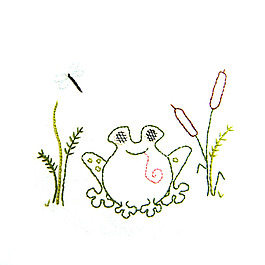 繡花 動(dòng)物 青蛙 免費(fèi)素材
