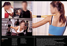 運動的美女