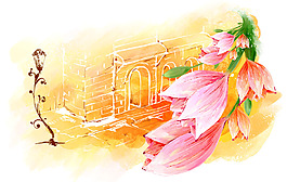 位圖 PSD 寫(xiě)意花卉 高清 免費(fèi)素材