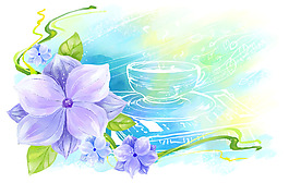 位圖 PSD 寫意花卉 高清 免費(fèi)素材