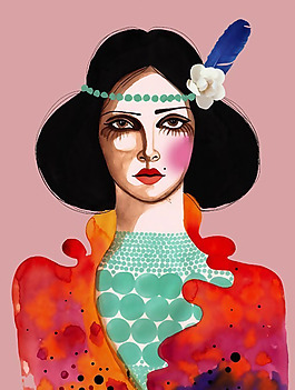 位圖 插畫 時尚插畫 人物插畫 藝術(shù)效果 免費素材