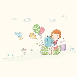 印花矢量圖 T恤圖案 人物 女孩 動(dòng)物 免費(fèi)素材
