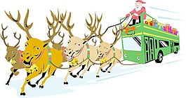圣克勞斯駕駛公共汽車