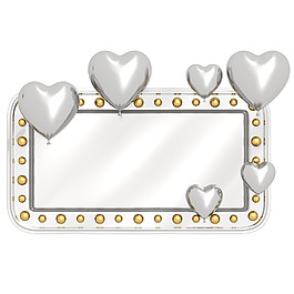 復(fù)古的情人旗幟的心