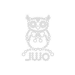 燙鉆 動物 貓頭鷹 文字 英文 免費素材