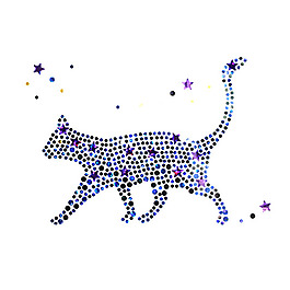 燙鉆 動物 貓 幾何 星形 免費素材