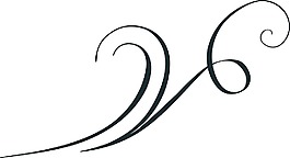 花的書法矢量元素