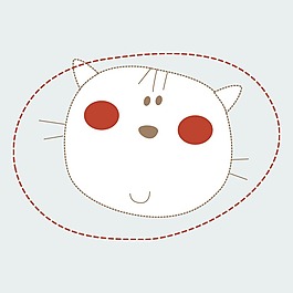 印花矢量圖 T恤圖案 可愛卡通 動物 貓 免費素材