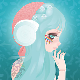 位圖 插畫 時尚插畫 卡通插畫 人物插畫 免費素材