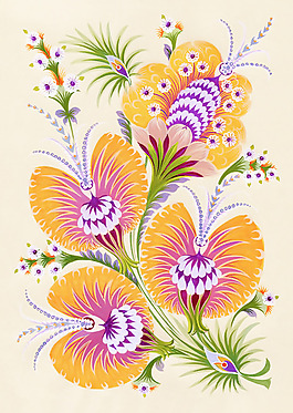 位圖 植物 寫意花卉 花朵 免費素材