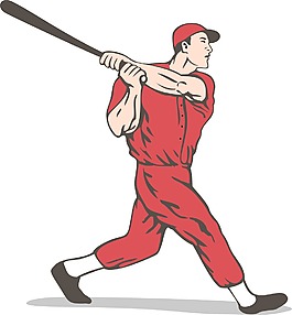 棒球選手擊球