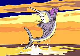 旗魚魚跳復(fù)古