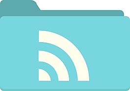 時髦的文件夾的RSS圖標(biāo)